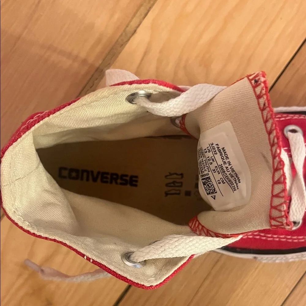 Converse Kids Red High-Top Sneakers - Picture 5 of 8
